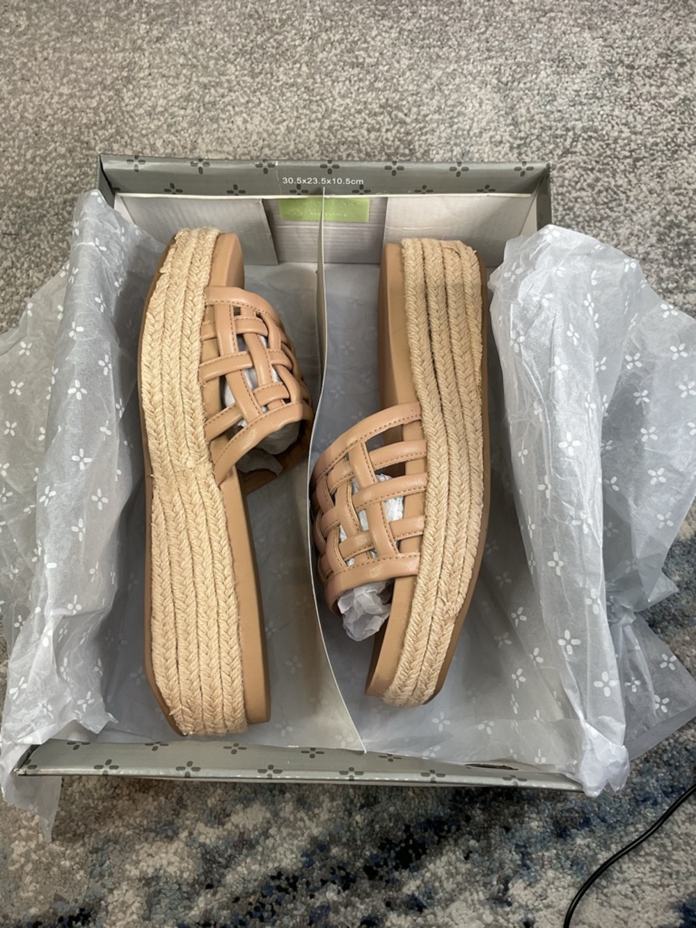 Sun + Stone Jordanaa Tan Woven Espadrille Platform Wedge Sandals - Sz. 8.5 (NIB) - Picture 12 of 14